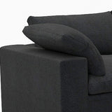 160" Black Linen Blend Modular Sofa With Toss Pillows - HomeRoots - Flyclothing LLC