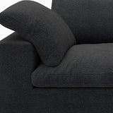 80" Black Linen Blend Modular Loveseat - HomeRoots - Flyclothing LLC