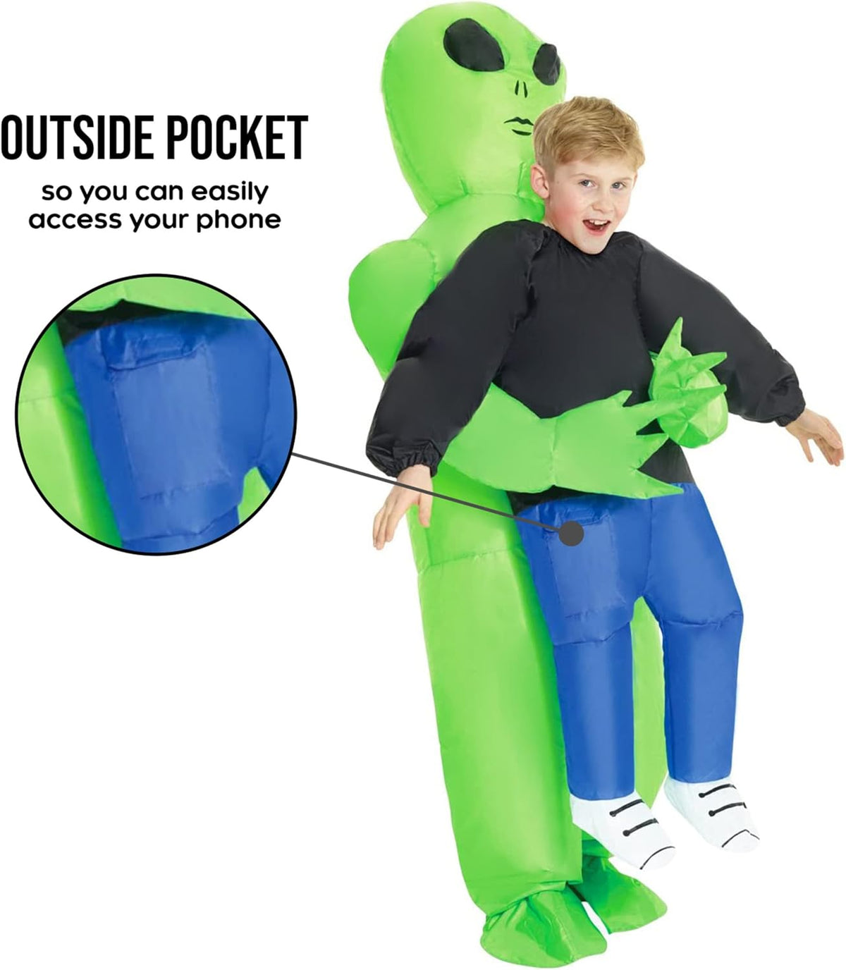 Costume for Kids, Inflated Costume, Kids Inflatable Costume, Child Inflatable Costume, Inflatable Costume Kids, Abducted by Aliens Costume, Blow Up Costume - SHOMICOBOUTIQUE - Flyclothing LLC