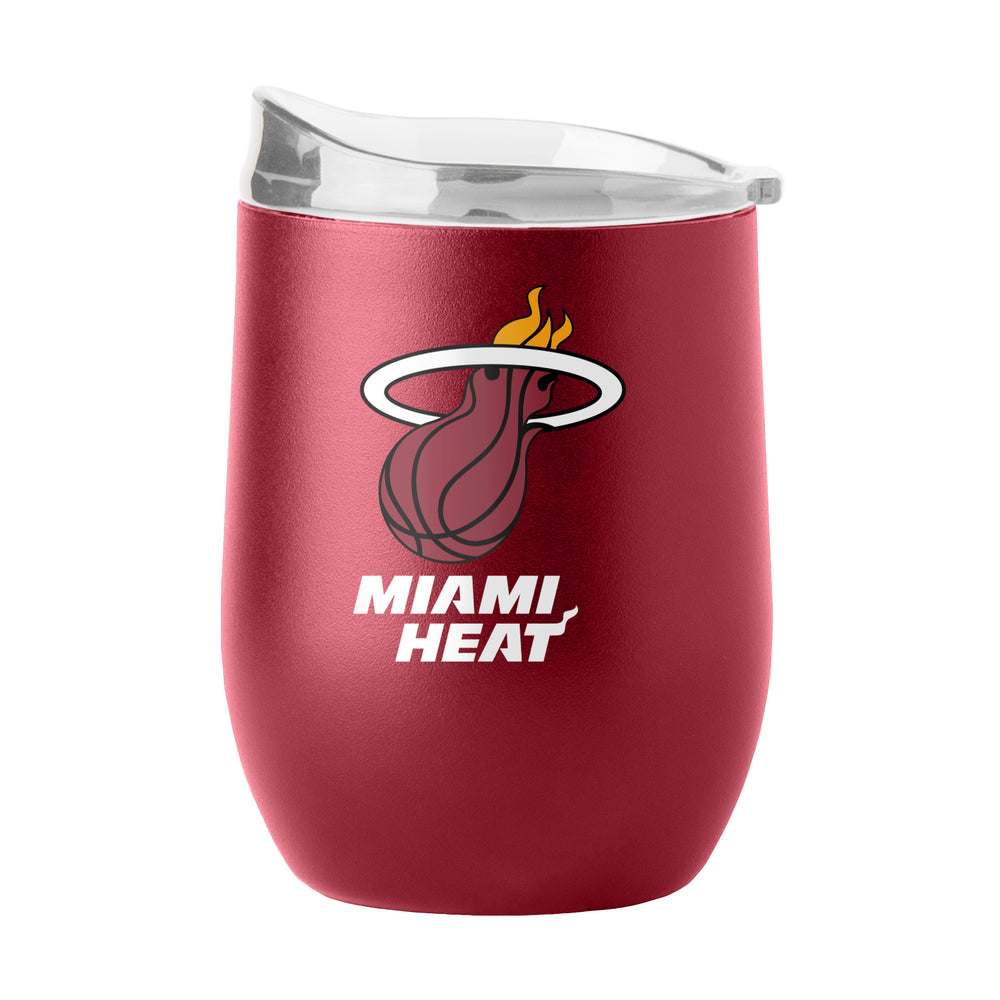 Miami Heat 16oz Flipside Powder Coat Curved Bev