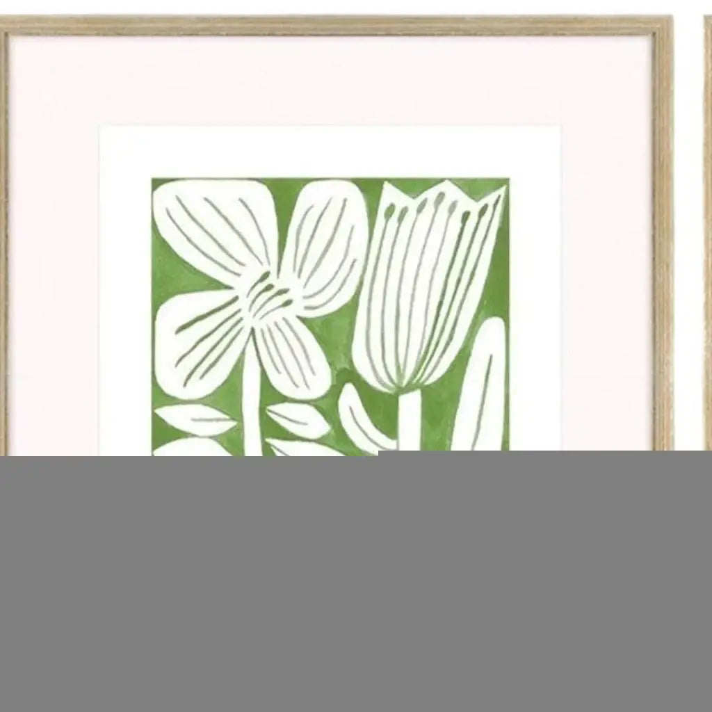 Set Of Three Green Modern Garden Gold Framed Wall Art - Homeroots - Flyclothing LLC