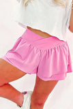 Ruffled Layered Asymmetrical Waist Shorts - Trendsi - Flyclothing LLC