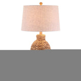 31" Natural Water Hyacinth Urn Table Lamp With Drum Shade - HomeRoots - Flyclothing LLC