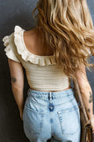 Ruffled Scoop Neck Knit Top - Trendsi - Flyclothing LLC