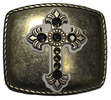 Hebilla cruzada con diamantes de imitación