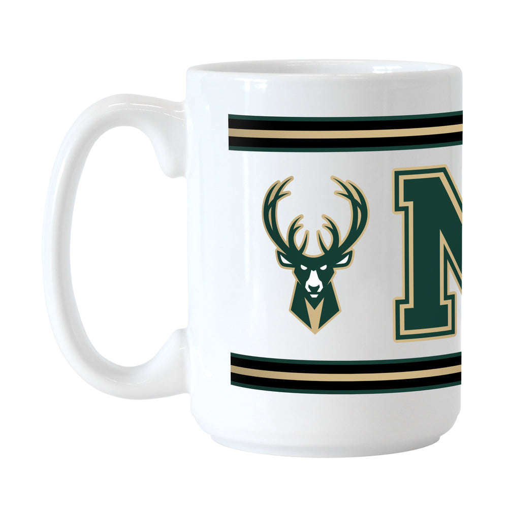 Milwaukee Bucks 15oz Overtime Stripe Sublimated Mug
