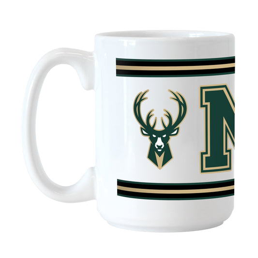 Milwaukee Bucks 15oz Overtime Stripe Sublimated Mug