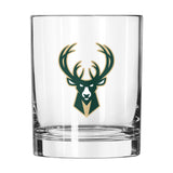 Milwaukee Bucks 14oz Letterman Rocks Glass