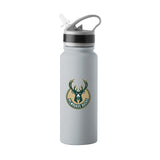 Milwaukee Bucks 25oz Gray Logo SingleWall FlipTop Bottle