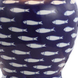 22" Navy Blue White And Gold Urn Table Lamp With Empire Shade - HomeRoots - Flyclothing LLC