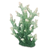 9" Green Resin Hand Painted Coral Tabletop Sculpture - HomeRoots - Flyclothing LLC
