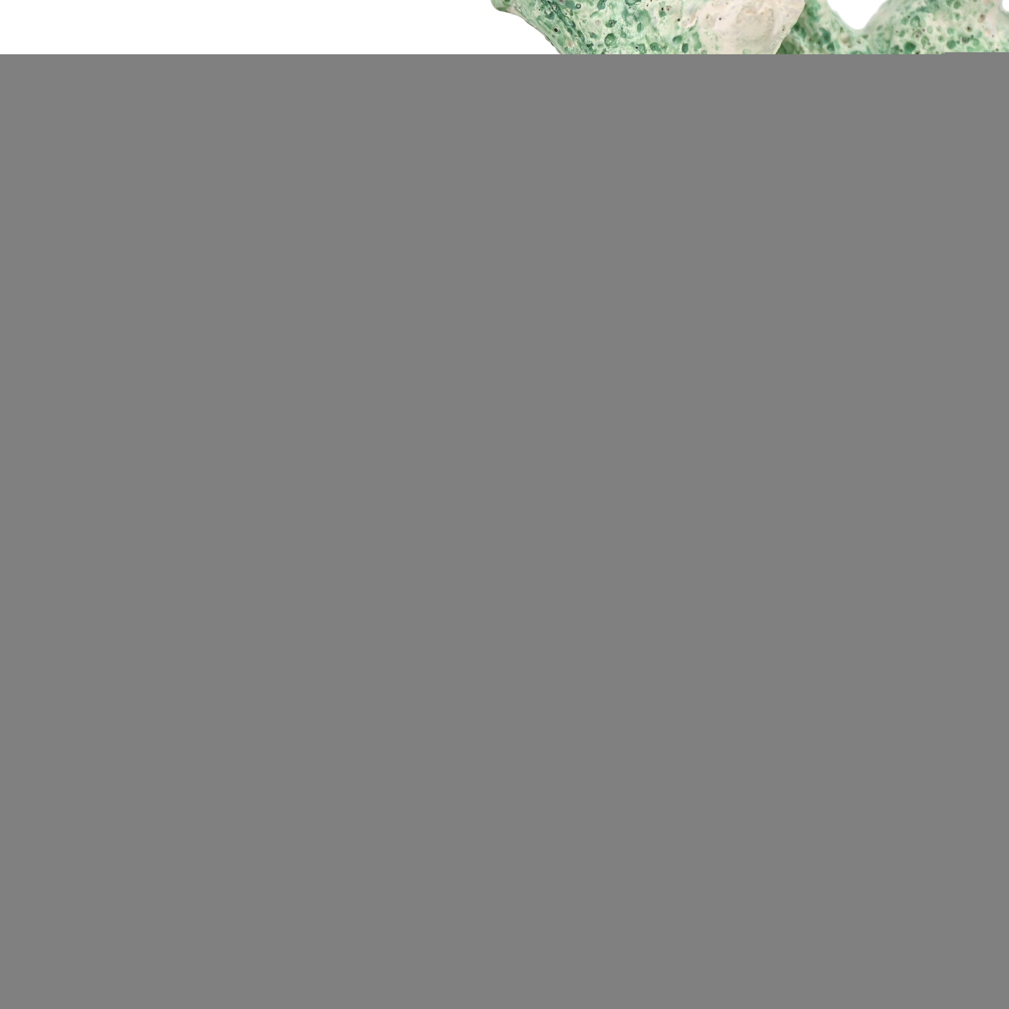 9" Green Resin Hand Painted Coral Tabletop Sculpture - HomeRoots - Flyclothing LLC