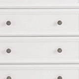 32" White Wood Five Drawer Dresser - HomeRoots - Flyclothing LLC