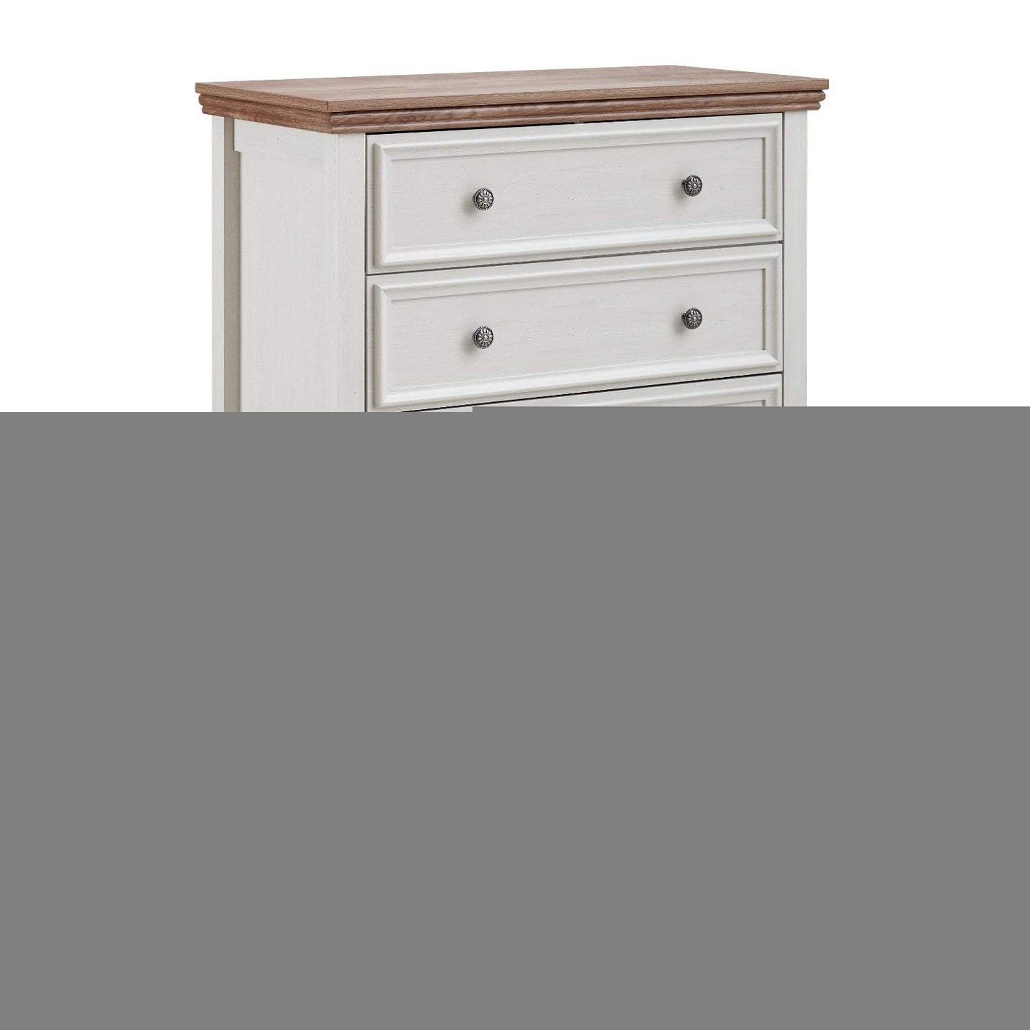 32" Beige And Brown Wood Five Drawer Dresser - HomeRoots - Flyclothing LLC