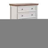32" Beige And Brown Wood Five Drawer Dresser - HomeRoots - Flyclothing LLC