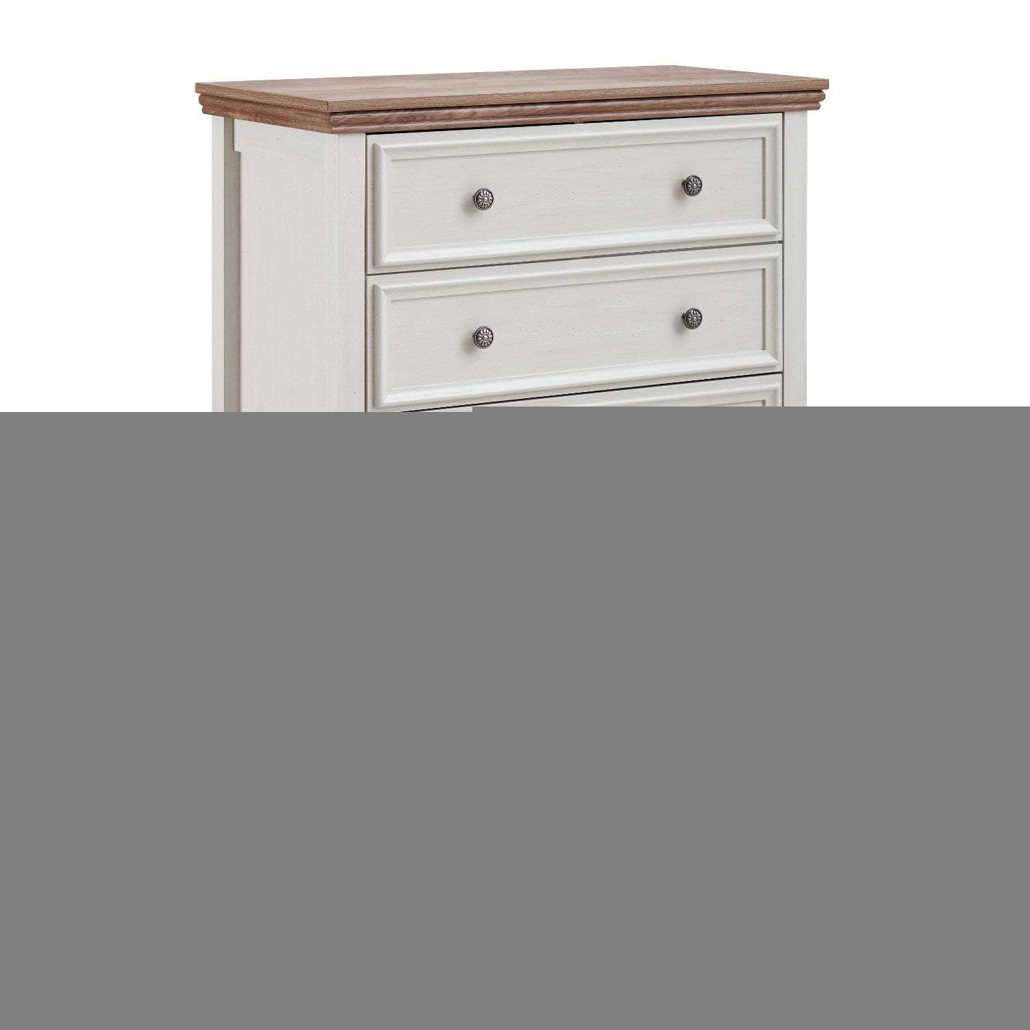 32" Beige And Brown Wood Five Drawer Dresser - HomeRoots - Flyclothing LLC