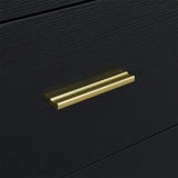 63" Black Wood Nine Drawer Triple Dresser - HomeRoots - Flyclothing LLC