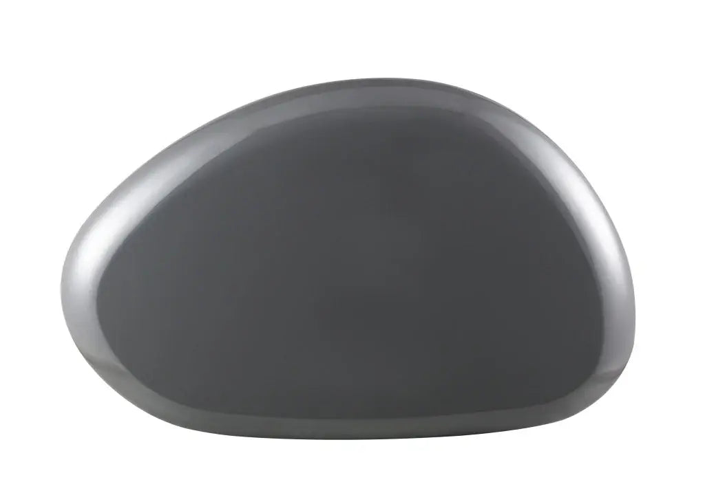 46" Gray Wood and Steel Oval Coffee Table - Homeroots - Flyclothing LLC