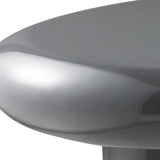 46" Gray Wood and Steel Oval Coffee Table - Homeroots - Flyclothing LLC