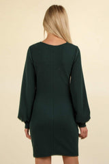 VERY J Ruched Detail Bodycon Mini Dress - Trendsi - Flyclothing LLC