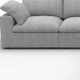 Light Gray Linen Blend Modular L Shaped Five Piece Corner Sectional - HomeRoots - Flyclothing LLC