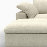 160" Khaki Linen Blend Modular Universal Sofa With Ottoman And Storage - HomeRoots - Flyclothing LLC