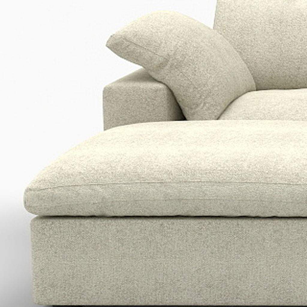 160" Khaki Linen Blend Modular Universal Sofa With Ottoman And Storage - HomeRoots - Flyclothing LLC