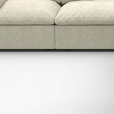 Khaki Linen Blend L Shaped Five Piece Corner Sectional - HomeRoots - Flyclothing LLC