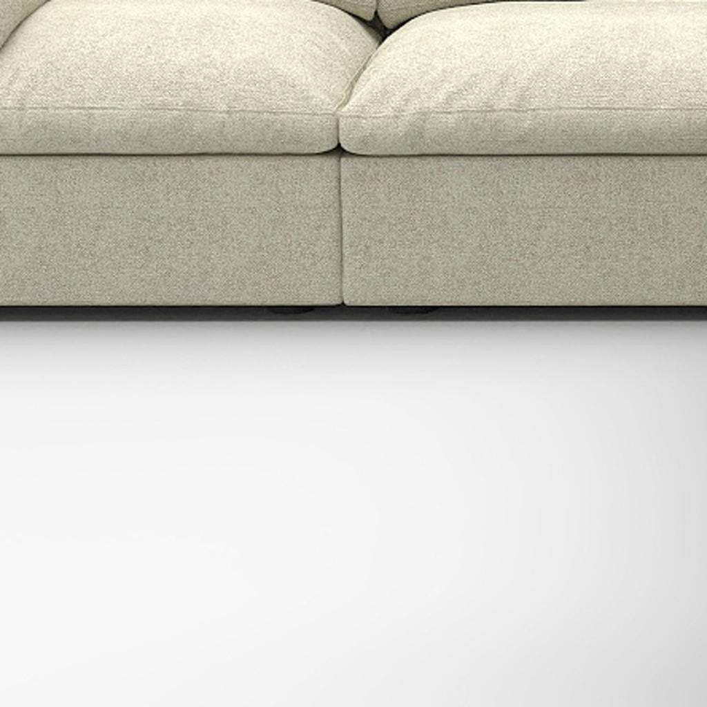 Khaki Linen Blend L Shaped Five Piece Corner Sectional - HomeRoots - Flyclothing LLC