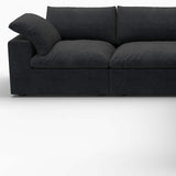 Black Linen Blend Modular L Shaped Five Piece Corner Sectional - HomeRoots - Flyclothing LLC