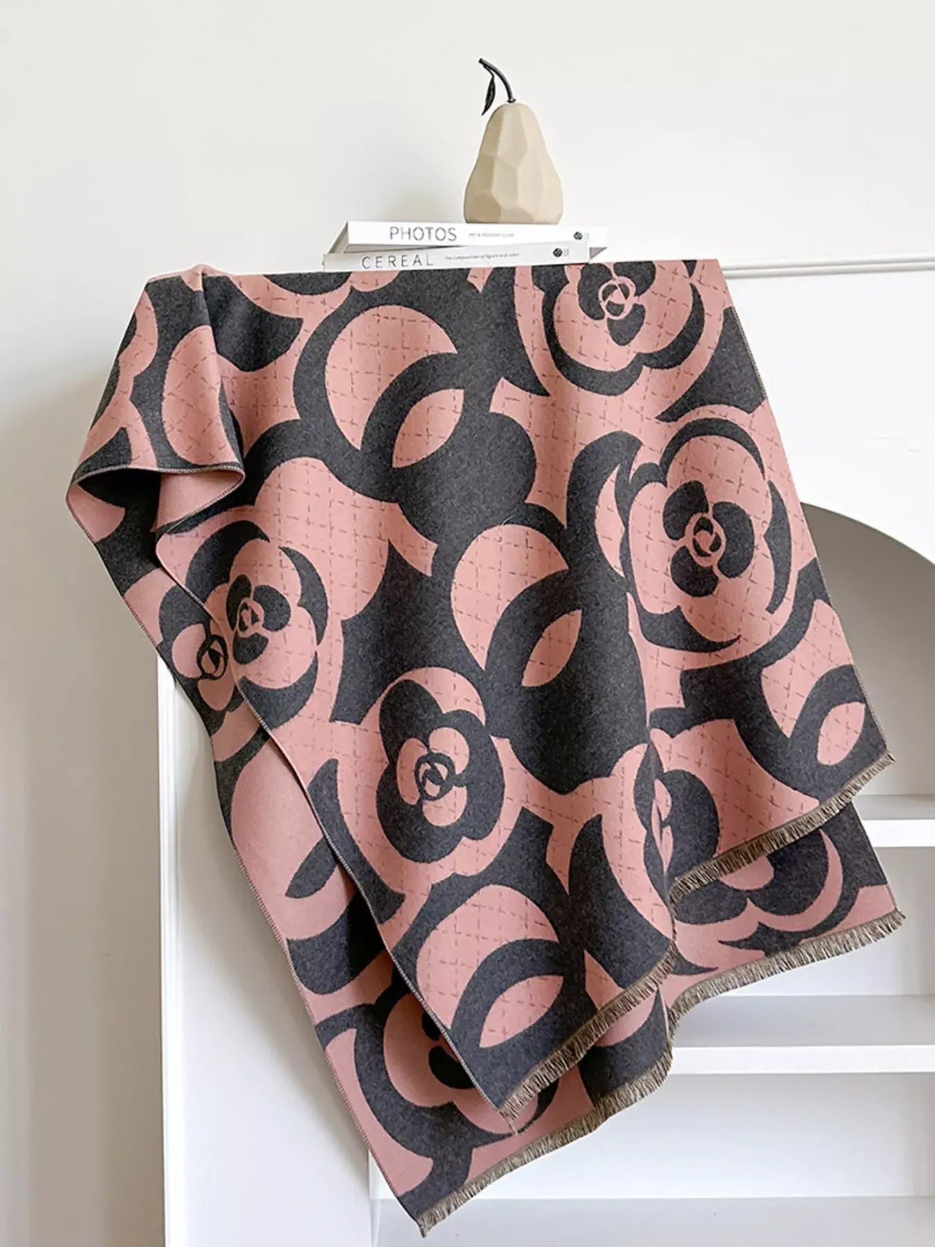 Floral Patterned Warm Scarf - Trendsi - Flyclothing LLC
