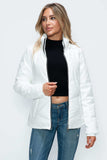 How Dare U Pocketed Zip Up Puffer Jacket with Removable Hood - Trendsi - Flyclothing LLC