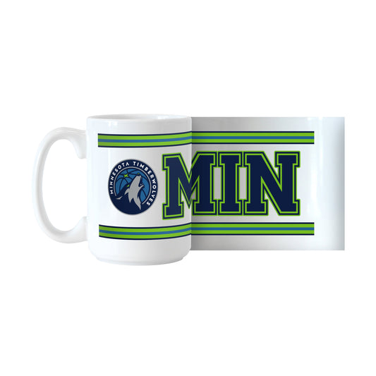 Minnesota Timberwolves 15oz Overtime Stripe Sublimated Mug