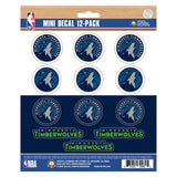 NBA - Minnesota Timberwolves Mini Decal 12-pk