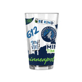 Minnesota Timberwolves 16oz Native Pint Glass
