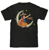 Miller High Life Girl in The Moon Beer Logo T-Shirt - Vintage Black