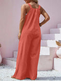 Plus Size Square Neck Wide Leg Overalls - Trendsi - Flyclothing LLC