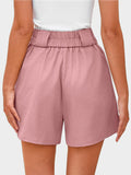 Two Button Wide Waistband Shorts - Trendsi