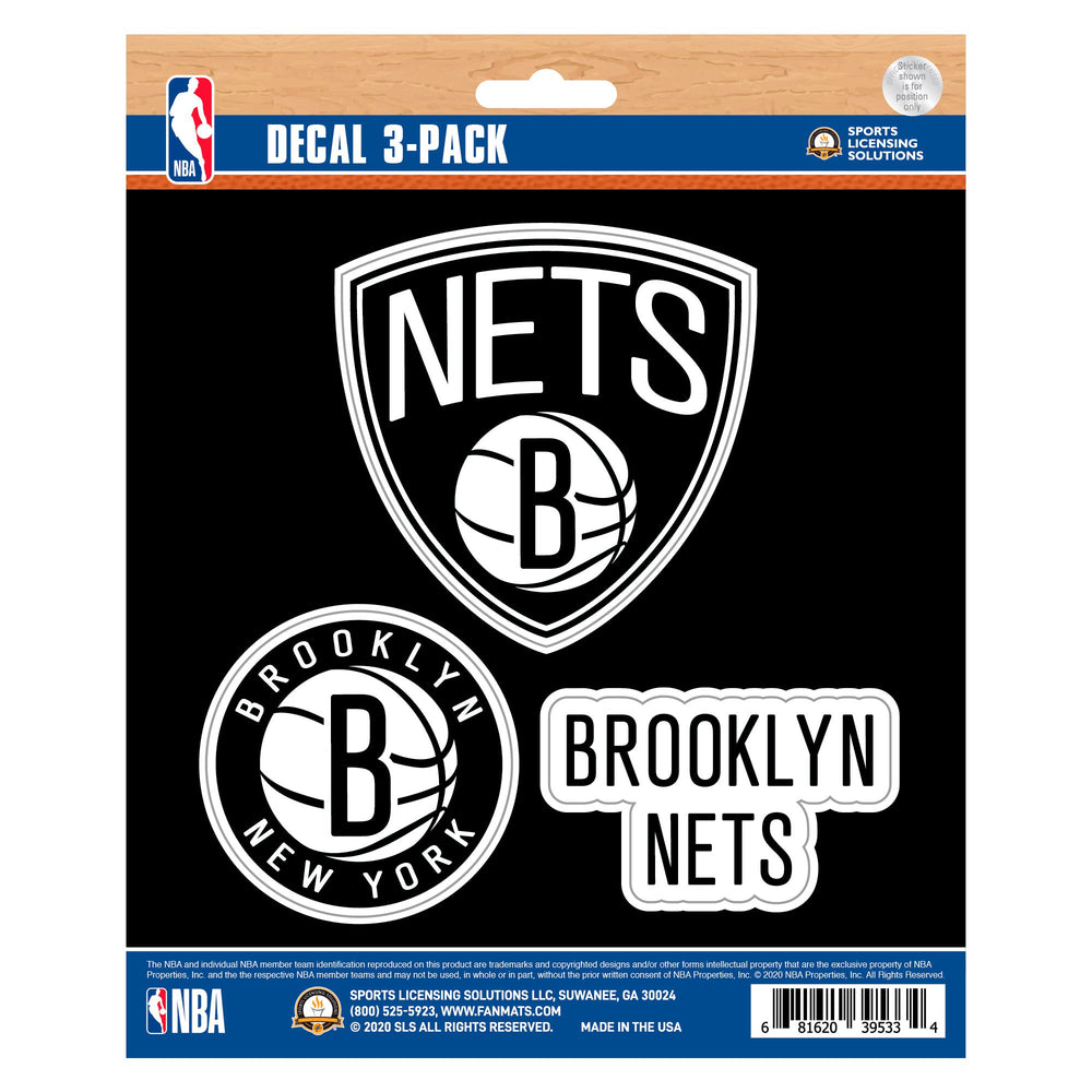 NBA - Brooklyn Nets Decal 3-pk