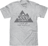 Coors Light Beer Cold as the Rockies Mountain Logo T-Shirt - Athletic Heather Gray