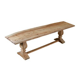 72" Natural Solid Wood Distressed Dining Bench - Homeroots - Flyclothing LLC
