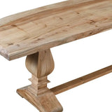 72" Natural Solid Wood Distressed Dining Bench - Homeroots - Flyclothing LLC