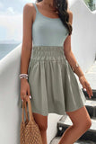 Devine Smocked Scoop Neck Mini Cami Dress - Trendsi - Flyclothing LLC