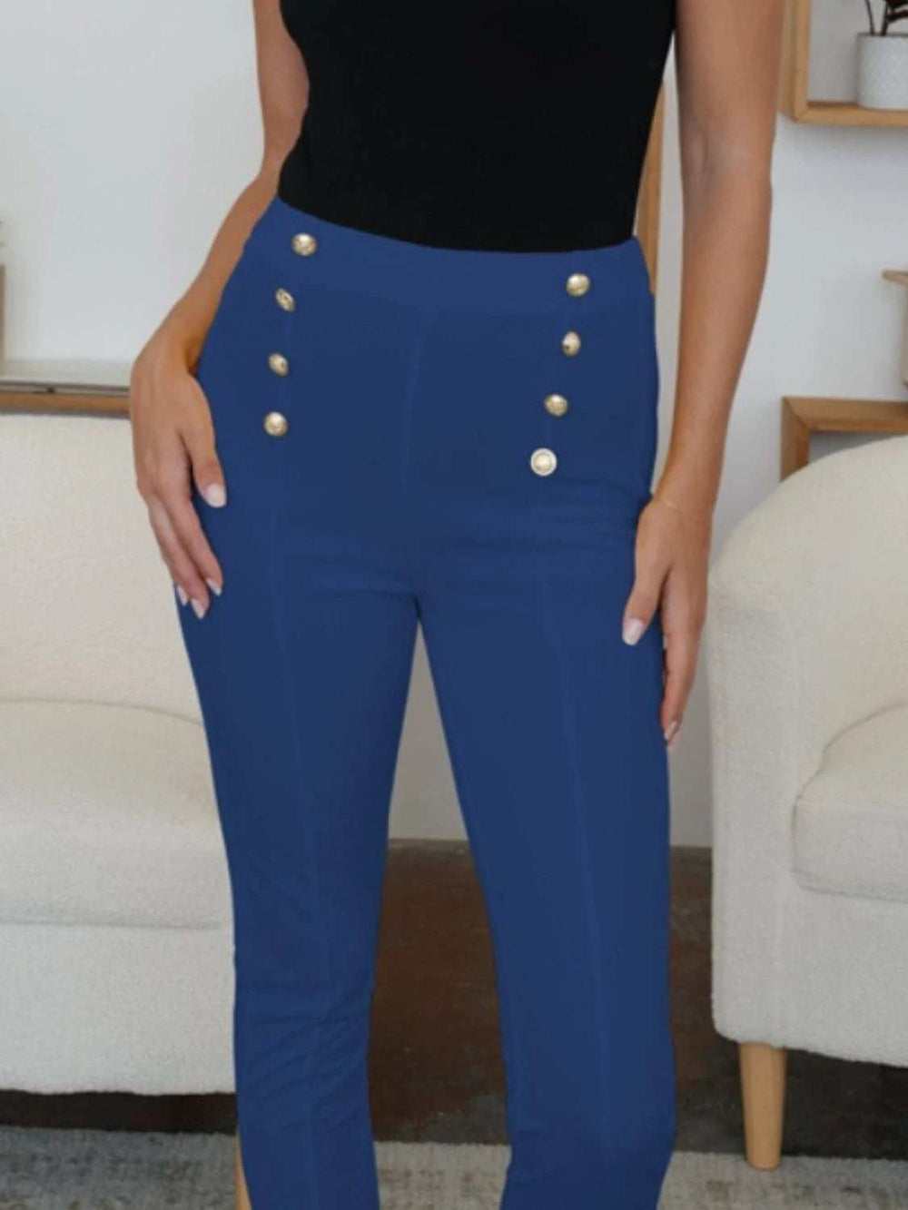High Waist Skinny Pants - Trendsi - Flyclothing LLC