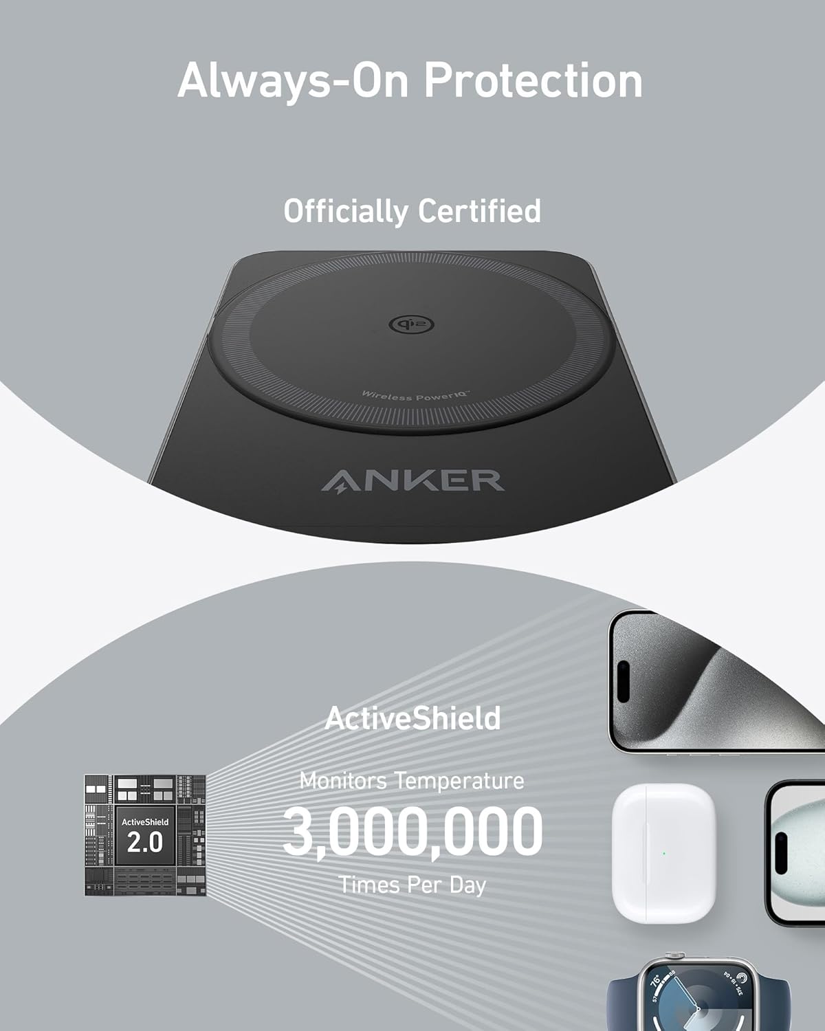 Anker MagGo Wireless Charging Station (Foldable 3-in-1) - Anker - Flyclothing LLC