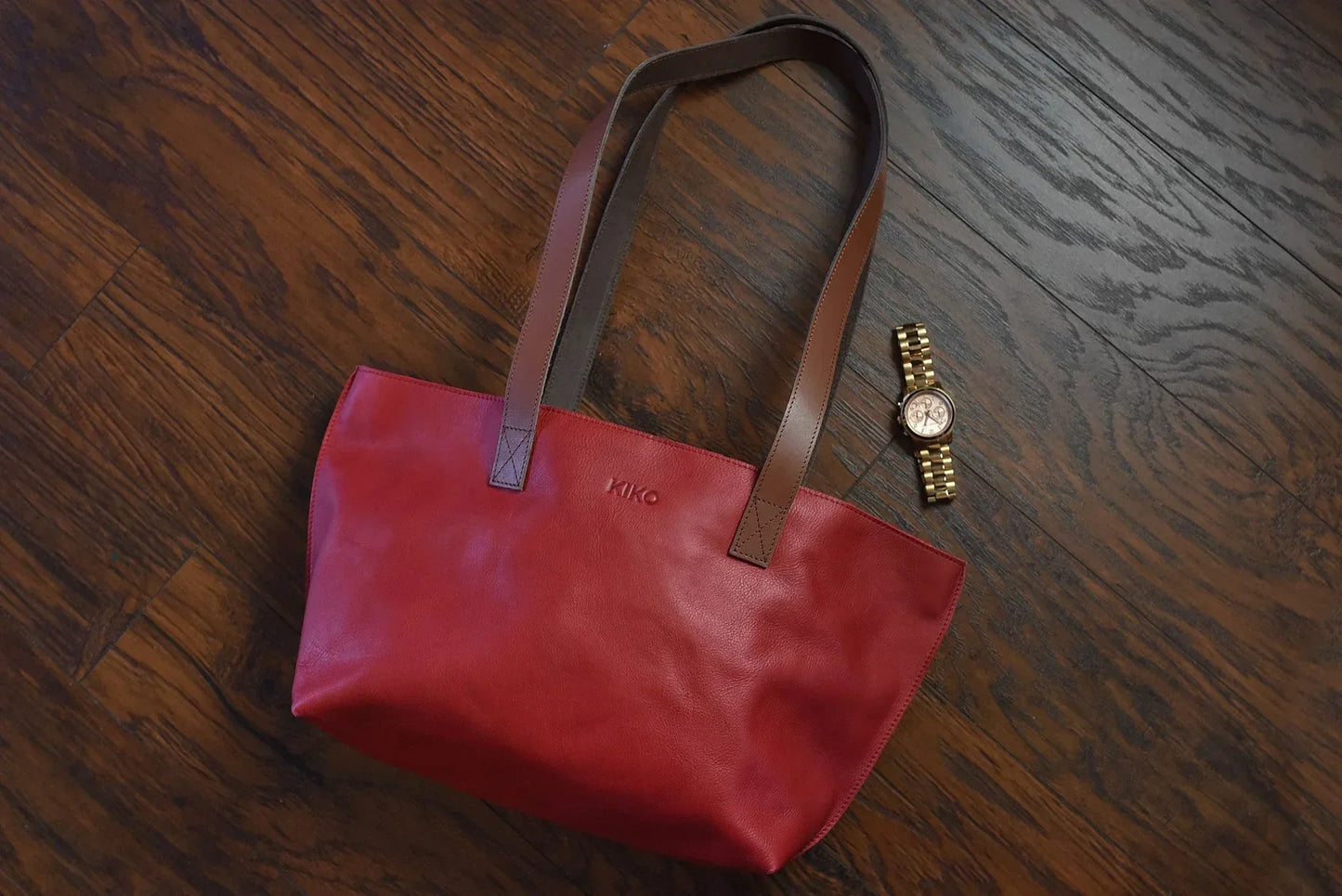 Perfect Tote Red - Kiko Leather - Flyclothing LLC