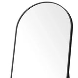70" Black Metal Arch Wall Mounted Leaning Or Freestanding Framed Full Length Mirror - Homeroots - Flyclothing LLC