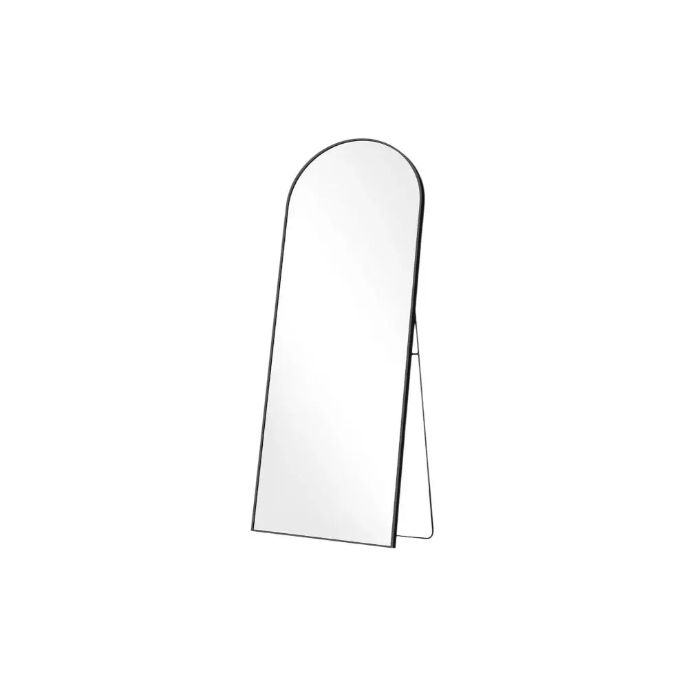 70" Black Metal Arch Wall Mounted Leaning Or Freestanding Framed Full Length Mirror - Homeroots - Flyclothing LLC
