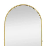 70" Gold Metal Arch Wall Mounted Leaning Or Freestanding Framed Full Length Mirror - Homeroots - Flyclothing LLC