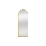 70" Gold Metal Arch Wall Mounted Leaning Or Freestanding Framed Full Length Mirror - Homeroots - Flyclothing LLC
